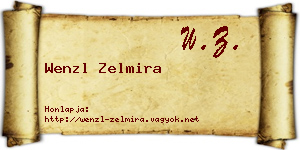 Wenzl Zelmira névjegykártya